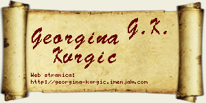 Georgina Kvrgić vizit kartica